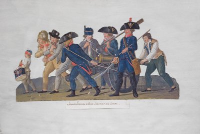Young Men Off to Practise Using the Cannon, c.1789 by Lesueur Brothers